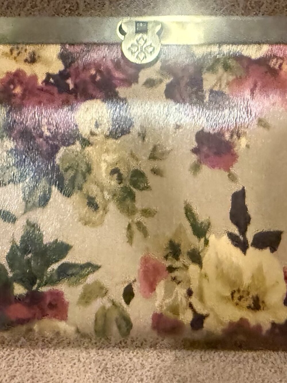 Patricia Nash Floral Leather Frame Clutch Wallet Kiss Lock Vintage Style